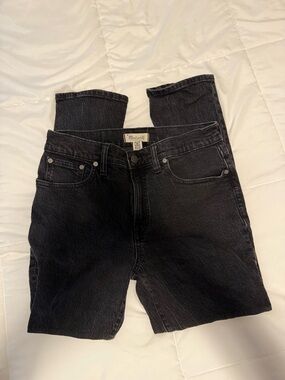 Madewell Men's Washed Black Straight Jeans